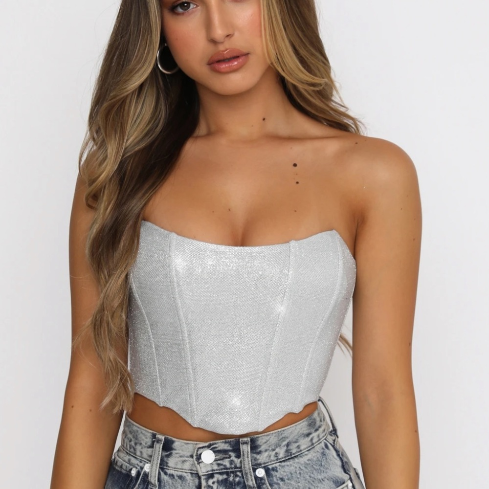 White Fox Boutique Shine Bright Bustier Top